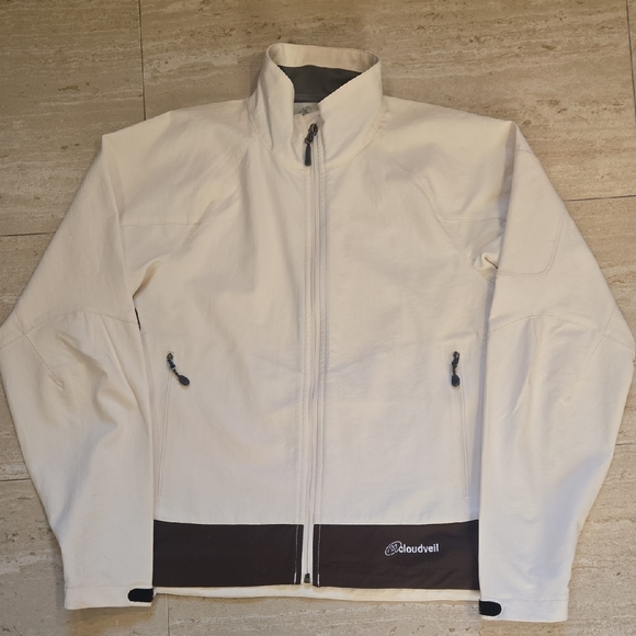 Cloudveil Jackets & Blazers - Cloudveil Jackson Hole, Wyoming Creamy White Windbreaker